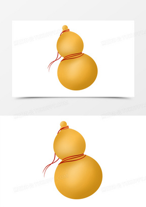 酒葫芦元素80卡通手绘葫芦免抠素材20手绘写实风格葫芦摆件挂件元素