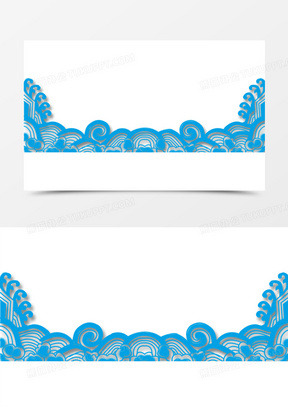 波浪边框图片素材