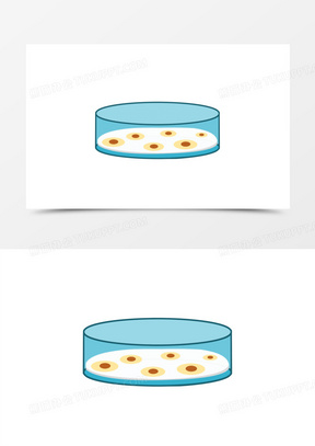 手绘培养皿素材