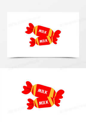 手绘卡通奶糖糖纸免抠素材