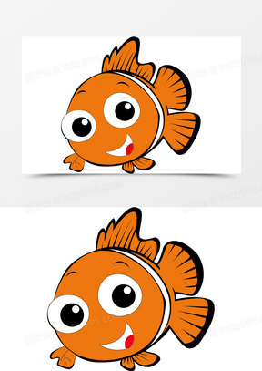 矢量卡通小鱼素材