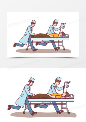 急诊医生卡通图片