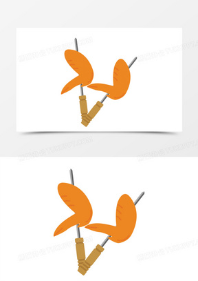 鸡翅卡通图片素材