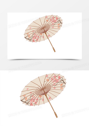 古代雨伞简笔画古风图片