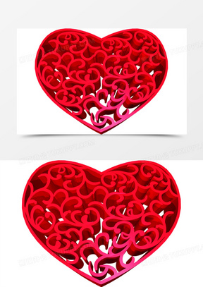 立体爱心桃心图形