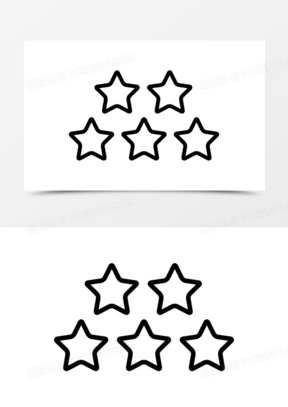 五颗星的轮廓图标