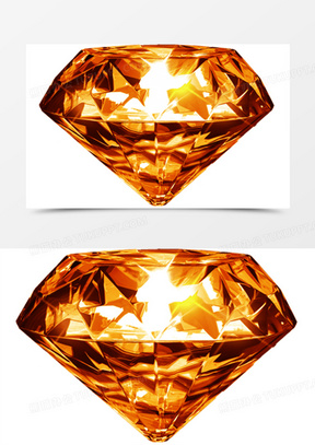 金光闪闪的金色钻石