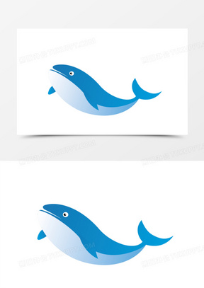 鲸鱼卡通图片素材