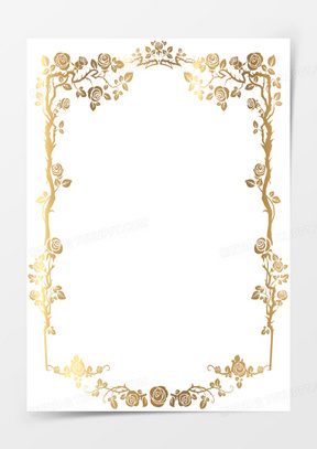 20法式边框271金色矩形法式花纹边框png图片50金色矩形法式花纹边框