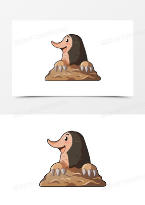 手绘卡通鼹鼠免抠素材210手绘动物鼹鼠插画素材50卡通手绘可爱鼹鼠