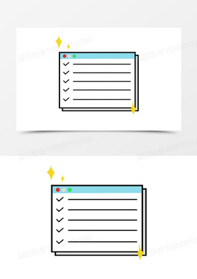手绘卡通任务卡免抠素材