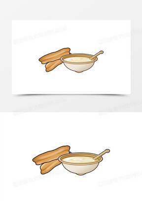 豆浆油条 简笔画图片