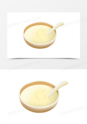 创意手绘卡通豆浆免抠元素