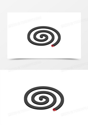 手绘驱蚊蚊香素材