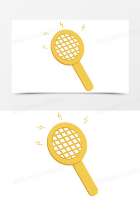 手绘电蚊拍免抠素材