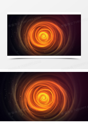 黑黄色渐变光圈光效