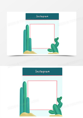 ins风相框免抠素材