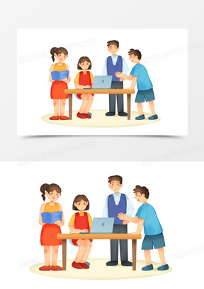 小组卡通素材_小组卡通图片_小组卡通素材图片下载_熊猫办公