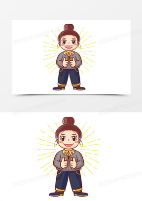 手绘金牌销售冠军免抠元素