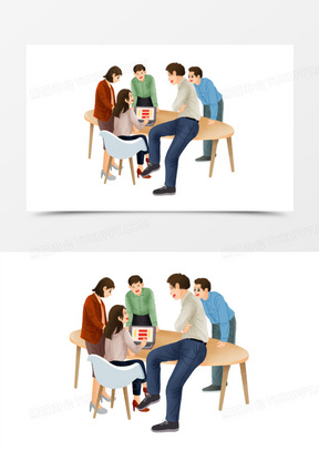 小组卡通素材_小组卡通图片_小组卡通素材图片下载_熊猫办公