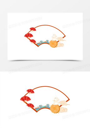 手绘祥云扇子复古古风边框元素171753手绘复古中国风边框21839中式边