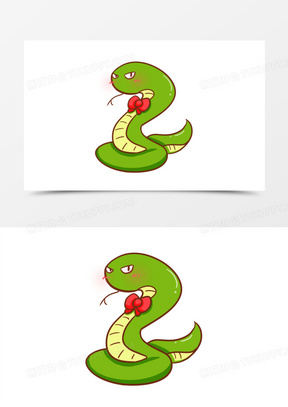 蛇卡通图片素材