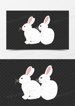 双关图形 兔子图片