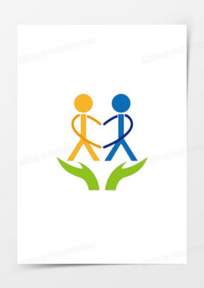 两个小人图片素材