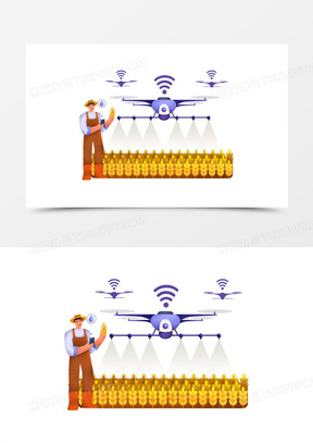 手绘卡通农业科技免抠元素