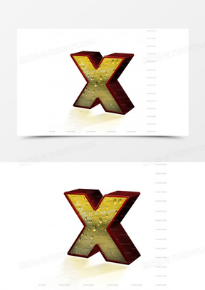 x的立体字母怎么画图片