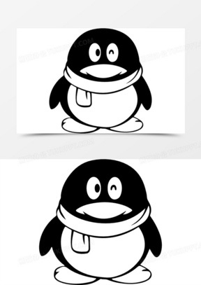 qq的社会标志的企鹅图标