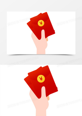 手绘发放薪资元素