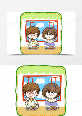 小孩吃饭图片素材