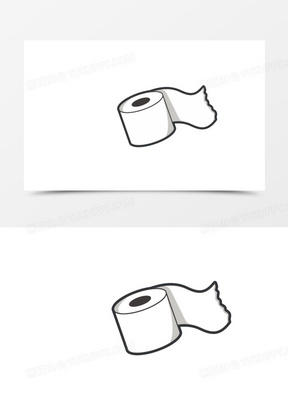 白色卡通厕纸卷纸