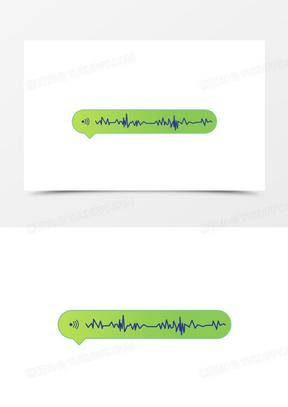 手绘语音条卡通矢量素材