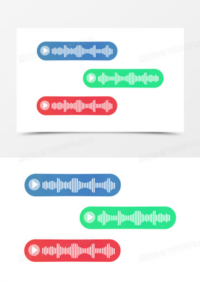 简约语音条免抠装饰素材