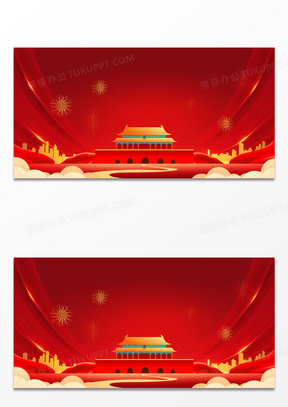 背景50新年喜庆红色中国风卡通烟花淘宝海报背景50红色烟花矢量图h5