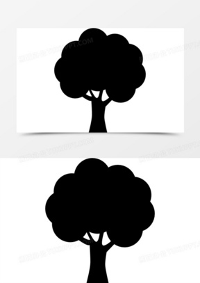 树的剪影图标