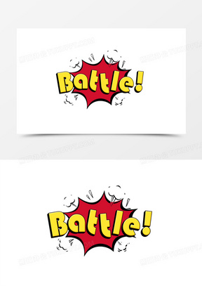 battle撞色艺术字