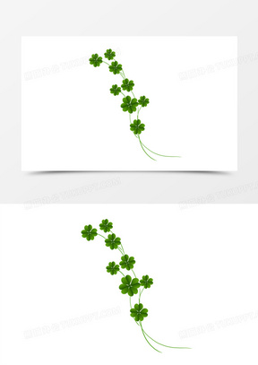 四叶草手绘图片素材