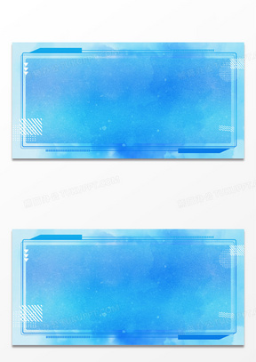 蓝色简约几何风弥散边框背景