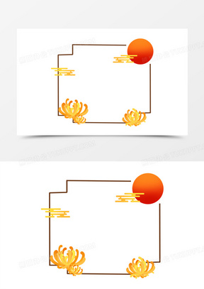 菊花边框图片素材