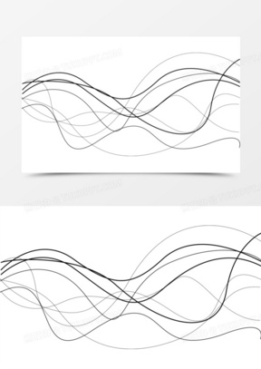 流动的线条画黑白设计图片