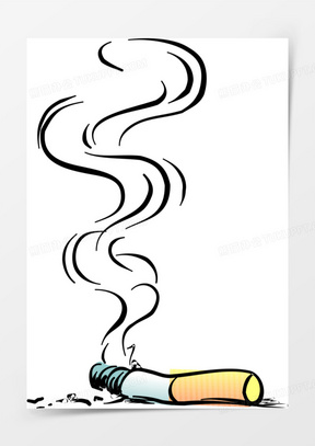 点燃的香烟简笔画图片