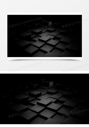 凹凸不平黑色方块海报背景