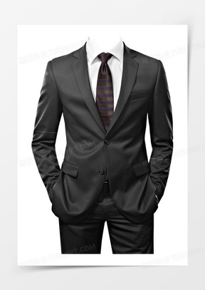 黑色西装素材模型