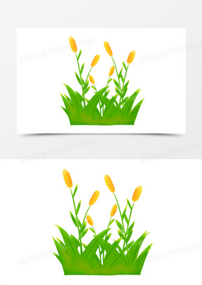 卡通创意芦苇元素
