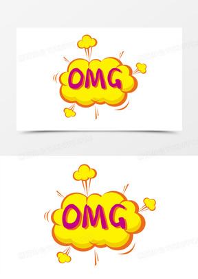 卡通手绘omg设计