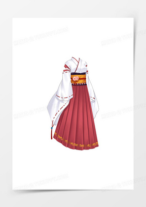 白色古装免扣和服服装