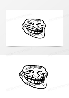 黑色免抠素材奸笑表情